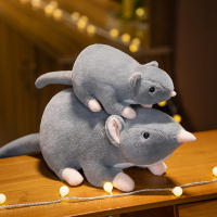 Peluche De Rata De Tela Suave Realista Gris Juguete De Almohada De Ratón Divertido Regalo De Cumpleaños Y Navidad Para Todas Las Edades - details 11
