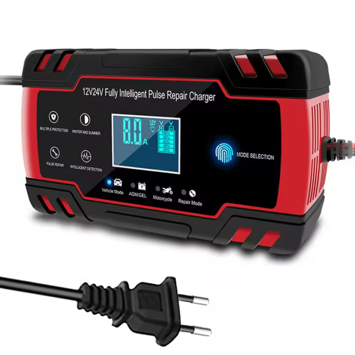 Cargador De Batería Automóvil Automático 12V-24V 8A Reparación De Pulso Digital LCD Para Baterías De Agua Y Secas Ácido Lead - 1