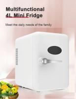 Mini refrigerador de 4L para maquillaje, 12 V/220 V, pequeño refrigerador para cosméticos y belleza, ideal para el hogar, la oficina y el cuidado de la piel - details 1