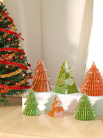 Molde De Silicona Para Vela De Árbol De Navidad 3D Creativo Para Epoxy Resina DIY Aromaterapia Vela Tamaño Estándar De Plantas - details 0