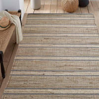 MEVAK LIVING - Alfombra de yute con detalles de algodón modelo Palena - details 0