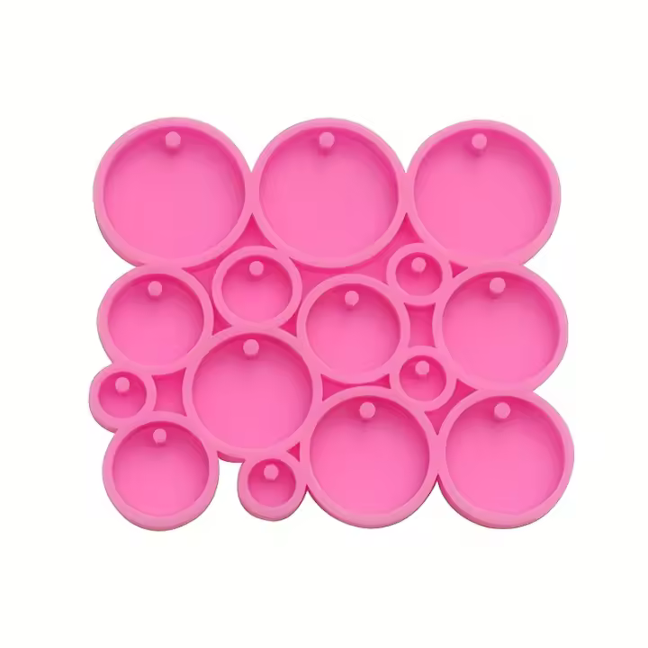 Molde De Silicona Para Llaveros Y Joyería Mini Redondo Brillante Para DIY Many Circles Tiny Resin Mold Herramienta De Artesanía - 1