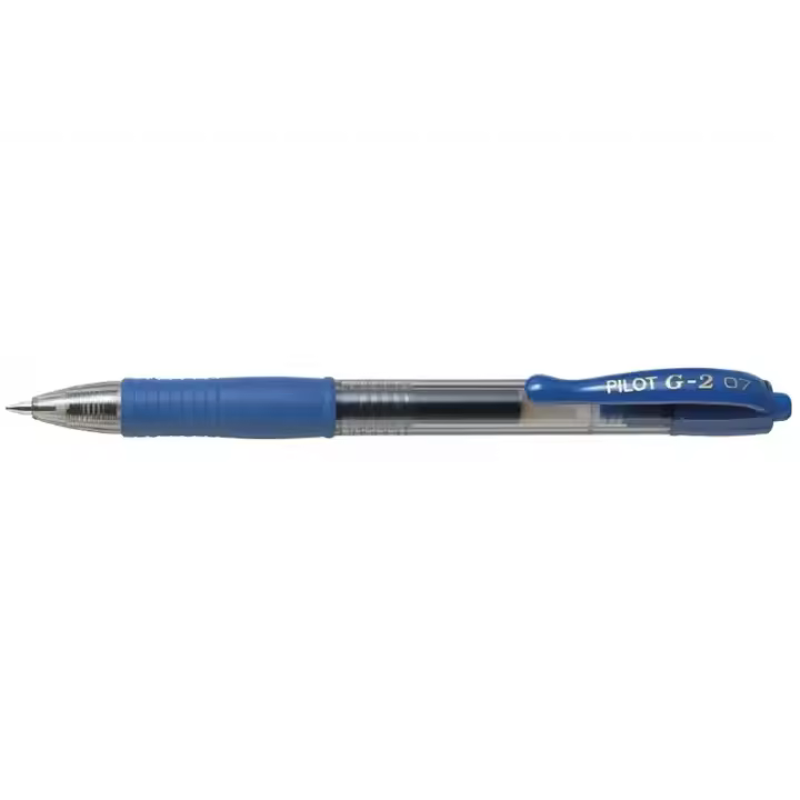 Boligrafo pilot g-2 azul tinta gel retractil sujecion de caucho - 1