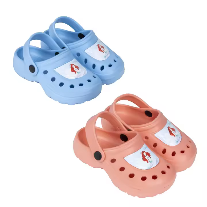 Zuecos Clogs Princesas Ariel Naranja Niña - 1