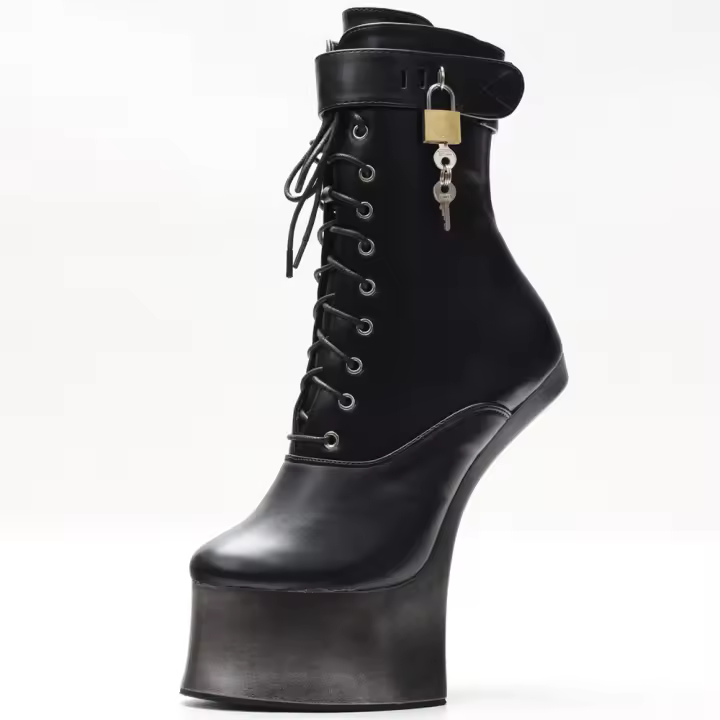 Botas De Plataforma Con Tacón Alto De 7 Pulgadas JIALUOWEI Para Ponyplay Y Fantasía Botas De Tobillo En PU Talla 36-46 Envío Rápido - 1