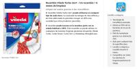 Pack De 2, 4, o 6 Vileda Refill Recambio Turbo,Compatible con Todos los Sistemas Turbo de Vileda, Rendimiento Extra Apto para Todo Tipo de Suelos Duros,Elimina el 99% de Las bacterias Solo con Agua - details 1