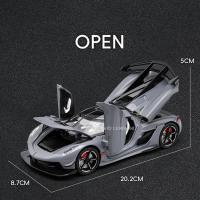Modelo De Coche Super Jesko a Escala 1:22 Juguetes De Metal Diecast Con Luz Y Música Función Retroceso Colección De Vehículos Deportivos Regalo Para Niños - details 10