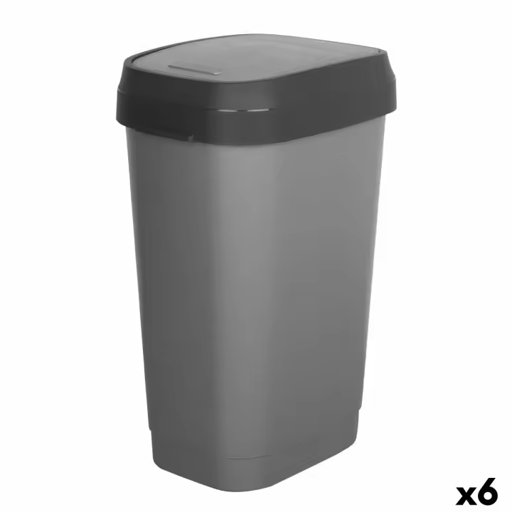 Cubo de basura Curver Gris oscuro Plástico 50 L (6 Unidades) - 1