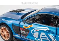 Ford Mustang Shelby GT500 1:24 Coche De Deportes De Aleación Modelo Diecast Luz Y Sonido Simulación Regalo Para Niños - details 5