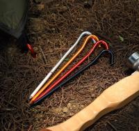 Juego De 1 Pieza De Aluminio 18cm Uso Exterior Para Acampar Y Senderismo Con Gancho Palos De Tierra Para Tenda Hamaca Canopy Accesorios De Camping - details 9