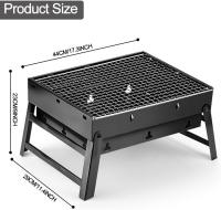 Parrilla de carbón portátil, plegable de 17 pulgadas, parrilla de carbón compacta de mesa, mini ahumador, pequeña parrilla de barbacoa al aire libre para viajes, patio, picnic, playa - details 0