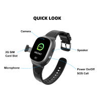 BIT Reloj inteligente impermeable para niños con rastreador GPS (con llamada de chat de voz, cámara SOS, despertador, formato de 12 horas, pantalla táctil HD), regalo de cumpleaños - details 2