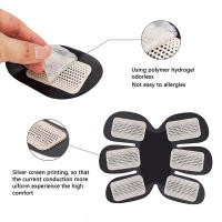 Set De 10 Pads De Hidrogel Para Estimulador Muscular EMS ABS Trainer Exercitador De Caderas Reemplazo De Gel Pack De Belleza Y Salud - details 3