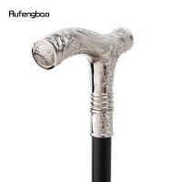 Bastón De Moda Con Relieve De Cabeza De Águila Blanca Y Flor Totem 93cm Punta De Goma Material De Eje De Acero Para Actividades Al Aire Libre - details 7