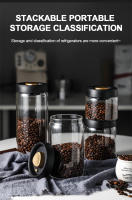 Jars De Almacenamiento De Alimentos De Vidrio Transparente Para Café Molido Y Granos Sellado a Vacío Antihumedad Y Extracción De Aire Contenedor Airtight Para El Hogar - details 9