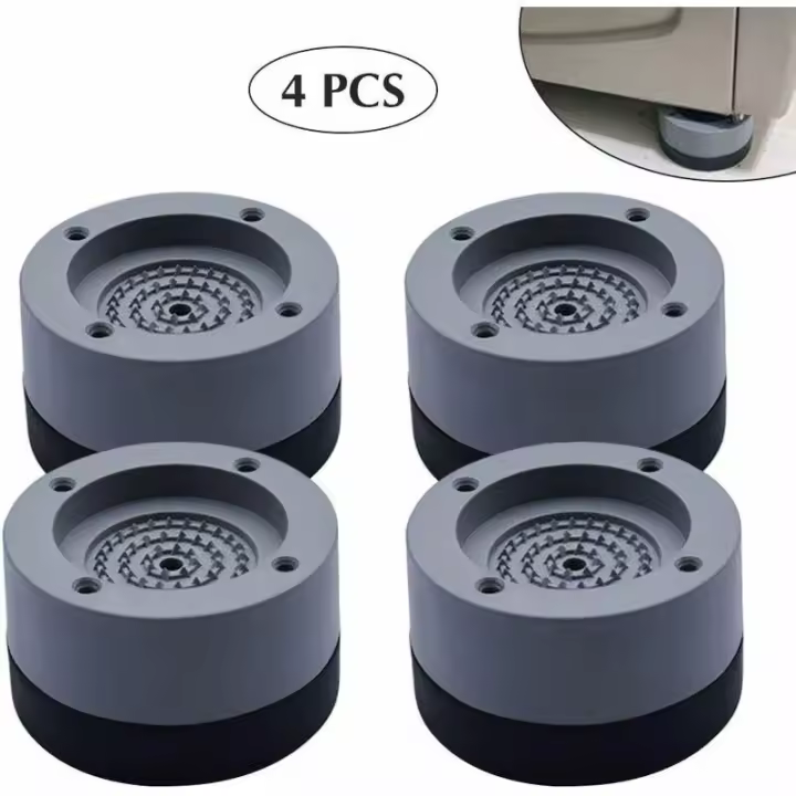 Disco antivibración para Lavadora de Juegos, 4PCs, almohadilla de Goma antideslizante para lavadoras y secadoras - 1