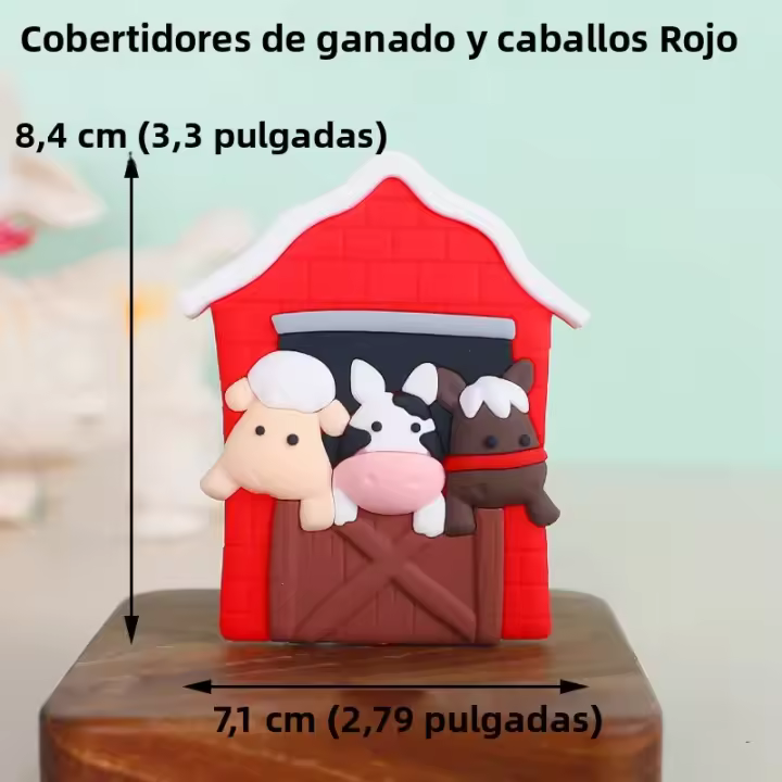 Nuevos Adornos Para Pasteles Temáticos De Granja Decoraciones Para Fiesta De Primera Cumpleaños De Bebé Ornamento De Vaca Tractor Y Pollo Para Cumpleaños Infantil - 1