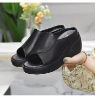 Sandalias De Mujer Negras Con Plataforma Y Tacón Alto Abiertas Orthopédicas Para Playa Y Uso Diario Suela Gruesa Tacón Medio - details 1