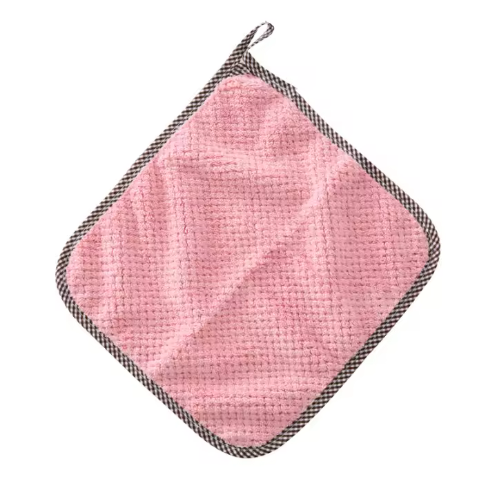 Juego De 4 Toallas De Mano De Terciopelo Coral Para Cocina 25*25cm Absorbentes Y No Desprendiéndose Toallas De Lavado De Platos De Microfibra Sólidas - 1