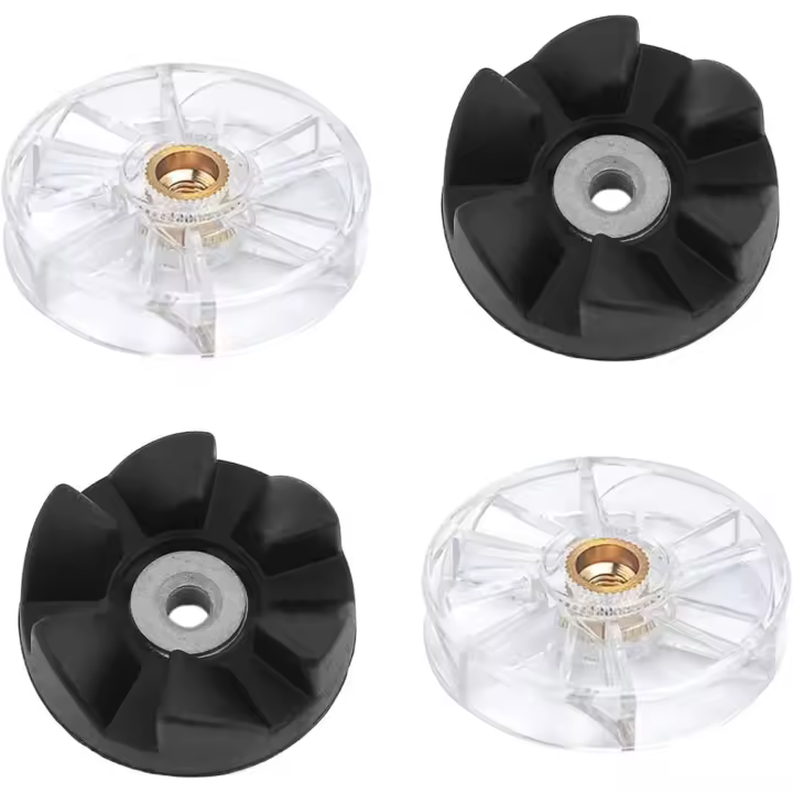 Blender Part,2 Blade Rubber Gears and 2 Motor Base Top Gears,Compatible with Nutribullet 600W 900W Blender Juicers - 1