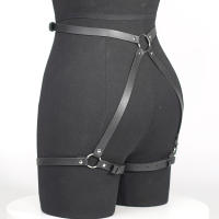 Haranna De Piernas En Cuero PU Sexy Lencería Para Mujer BDSM Enredo Garter Belt Y2k Ropa Erótica Gótica Con Cordón Underwear Fetiche Garter Body - details 11