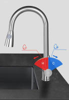 Grifo de Cocina Maple Inoxide 304 Retractable Doble de Agua Fría y Caliente - details 1