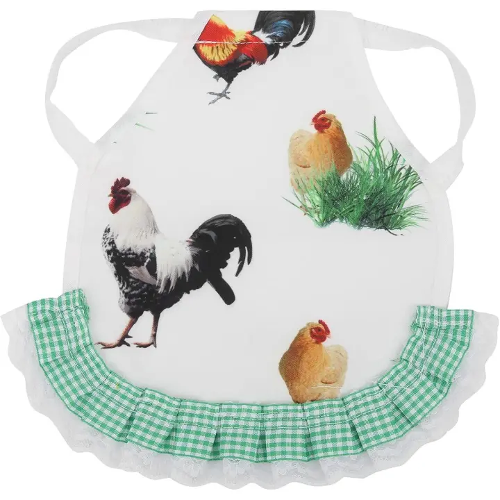 Sillín de pollo, chaleco de pollo con encaje elástico, protector de espalda de pollo, delantal de espalda de pollo para aves de corral, gallina, pollo, ganso, pato, 8,6 x 7,8 pulgadas (gallo) - 1