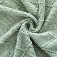 Manta De Terciopelo Decorativa Con Borlas Grande Y Suave Para Sofá Cama Regalo Vintage Manta Saga Verde Tejida Al Hilo De Acrílico 100% - details 1