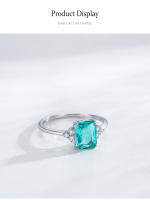 Zenyth-Conjunto de joyería de surrounded Verde y Azul para Mujer, de Plata de Ley 925, de Compromiso de Boda gift - details 5