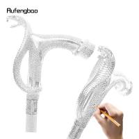 Bastón De Moda Con Cabeza De Cobra Dorada Y Blanco Decorativo Para Cosplay Vintage Bastón Cruzado De Acero 93cm Con Punta De Goma - details 1