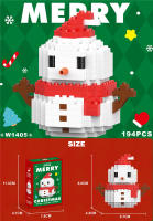 Mini Bloques De Construcción Santa Claus Modelo De Navidad Bloques Micro Decoración De Pudín De Nieve Regalo Para Niños Juguete De Puzzle De Artesanía - details 4