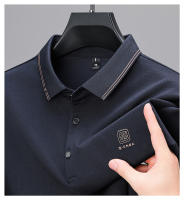 Camisa Polo De Larga Manga Para Hombre Marca De Lujo Algodón De Seda Con Estampado De Letras Casual Negocios Primavera Otoño - details 10
