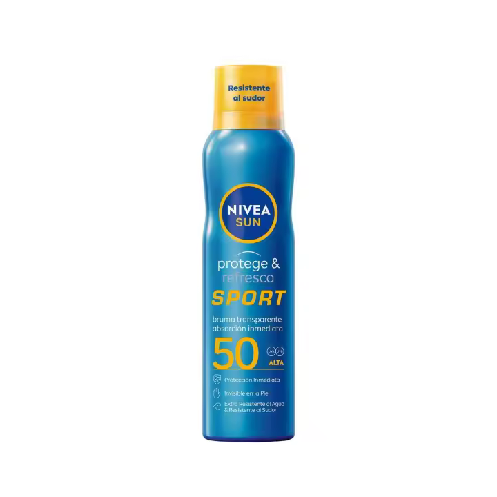 NIVEA SUN FP50 Spray Bruma Sport Protege y Refresca. Protección alta 200 ml - 1