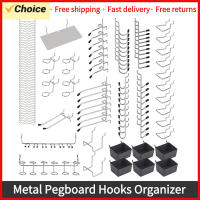 Kit De Organizador De Tablero De Pinos Metálico 114/140 Piezas Gancho Para Garage Y Tienda Herramientas De Almacenamiento Y Colgadores - details 12