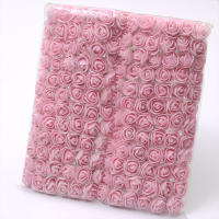 144pcs Flores De Terciopelo Mini Rosa Pe Para Boda Decoración De Hogar Scrapbooking DIY Coronas Artificiales Flores 2cm - details 9
