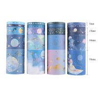 Juego de 20 Rollos de Washi con diseño de Cielo Estrellado cósmico, 5/15/30/50mm de ancho, con diseño de planetas, Lunas y Estellas, addesiva Japonesa decorativa - details 0