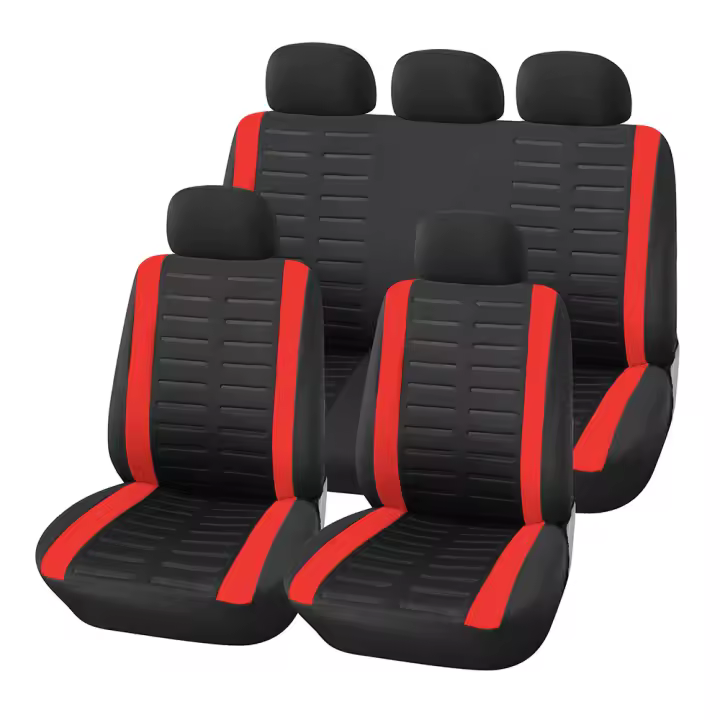 Funda de asiento de coche Universal, funda de cojín de asiento interior de coche de 5 plazas de tela plana - 1