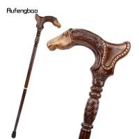 Bastón De Madera Marrón De Caballo Moda Caminante Decorativo Vampire Cospaly Fiesta Mace Varita Halloween Crosier 93cm - details 3