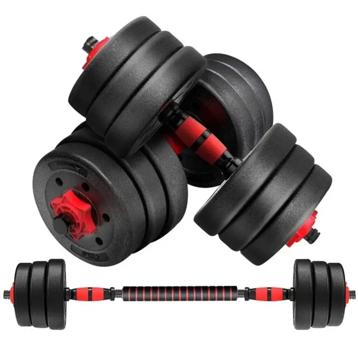 ALLINLIFE  JUEGO DE MANCUERNAS AJUSTABLES 2 EN 1, CON BARRAS, MULTIFUNCIÓN, 10KG - 1