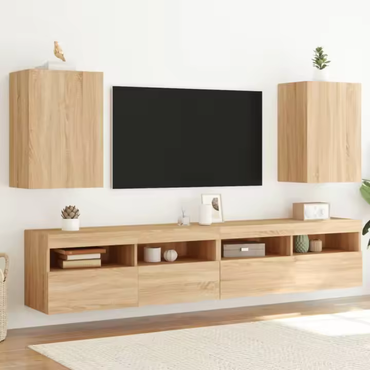 Moble de TV 2 piezas Sonoma Oak 40,5x30x60cm Madera Multicapa - 1