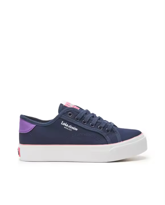Lois 61364 Zapatillas de lona para mujer azul marino en textil y sintético 61364-107 - 1