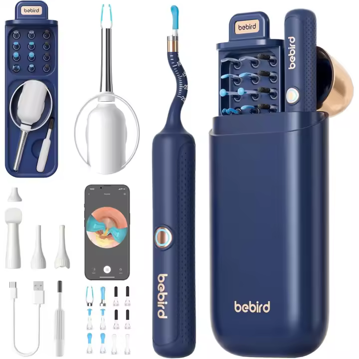 Bebird Otoscopio,Limpiador de Oídos Flexible Ultra HD con Profesional Limpia Oidos con Puntas de Repuesto Variadas,Kit de Eliminación de Cerumen,Limpiador de Oídos Profesional para Adultos y Niños - 1