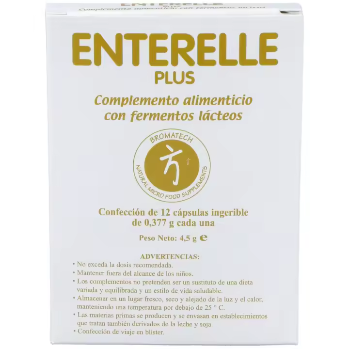 Bromatech Enterelle Plus - Suplemento Dietético, 12 Cápsulas - 1