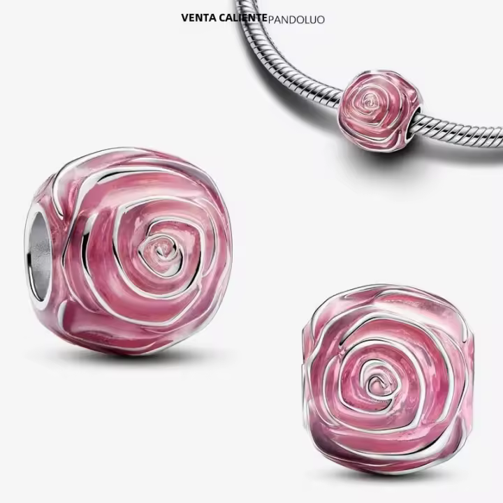 Nuevos 2024 Charms De Rosas En Busto Forma Colgante Para Pulseras Y Collares De Pandora Joyería DIY Regalo Para Mujeres - 1