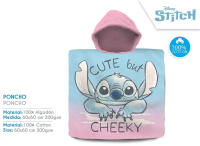 Poncho toalla niños de Stitch 100% algodón , Toalla de Playa Infantil Stitch con Capucha Toalla de Baño Poncho Toalla Poncho para Niñas Niños de 2 a 8 años de 60cm x 60cm, 300gsm - details 3