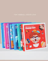 Libro De Rompecabezas Magnético De Madera Con Cartas Para Niños Tema De Vida Marina 3D Cambio De Ropa Y Caras Juguetes Educativos Para Niños - details 3