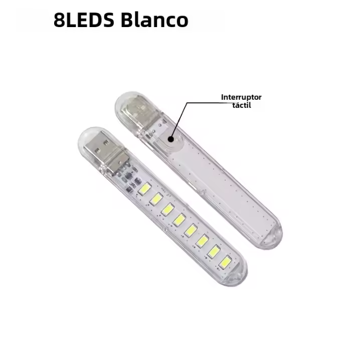 Luz De Lectura LED Mini Portátil Con Interruptor Táctil USB 24 LEDs Rojo Azul Verde Blanco Flexível Luz Nocturna DC5V 1.5W Para Libros Y Escritorio - 1