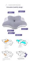 Almohada De Memoria Forma De Mariposa Alivio Del Dolor Cervical Ortopédica Para El Cuello Forma Rectangular Tamaño Unico - details 2