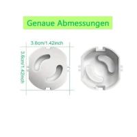 12 enchufes a prueba de niños - Protección de enchufes - Seguridad de enchufes para niños - Enchufes para bebés - Protección de enchufes - 3,6 x 3,6 cm (blanco) - details 3