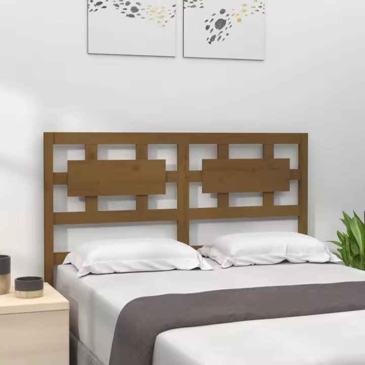 vidaXL Cabecero de cama madera maciza pino marrón miel 205,5x4x100 cm - 1
